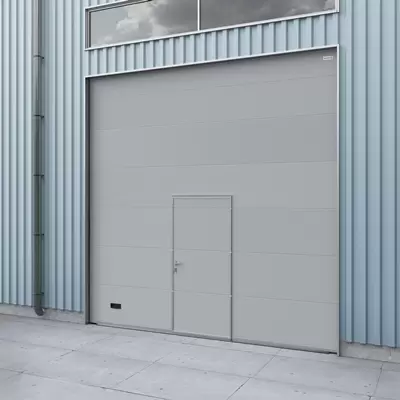 Промышленные ворота цвет серебристый металлик