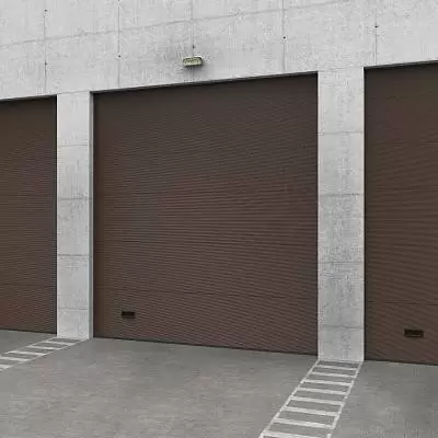 Промышленные ворота цвет коричневый